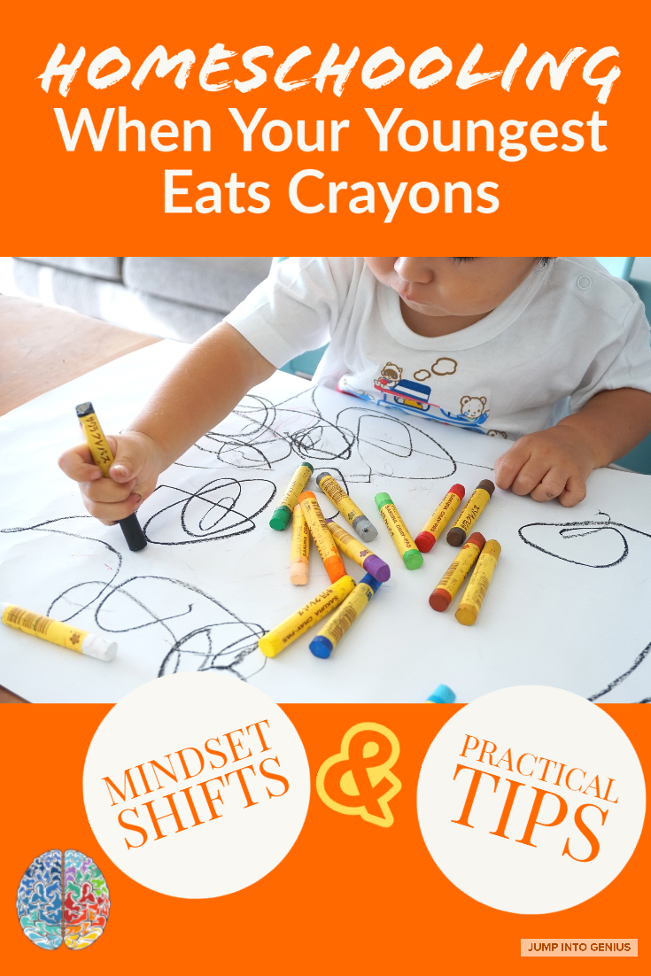Homeschooling When Your Youngest Eats Crayons